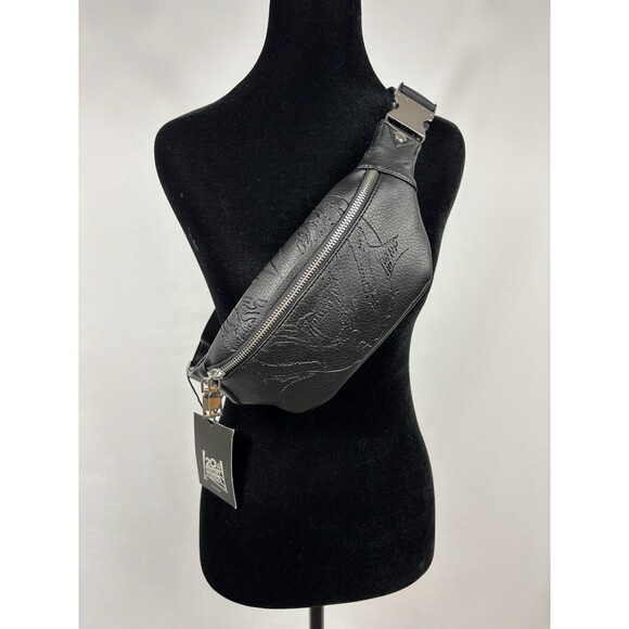 Alien X La Femme En Noir Leather Belt Bag Black One Size Xenomorph Crossbody - Picture 3 of 16